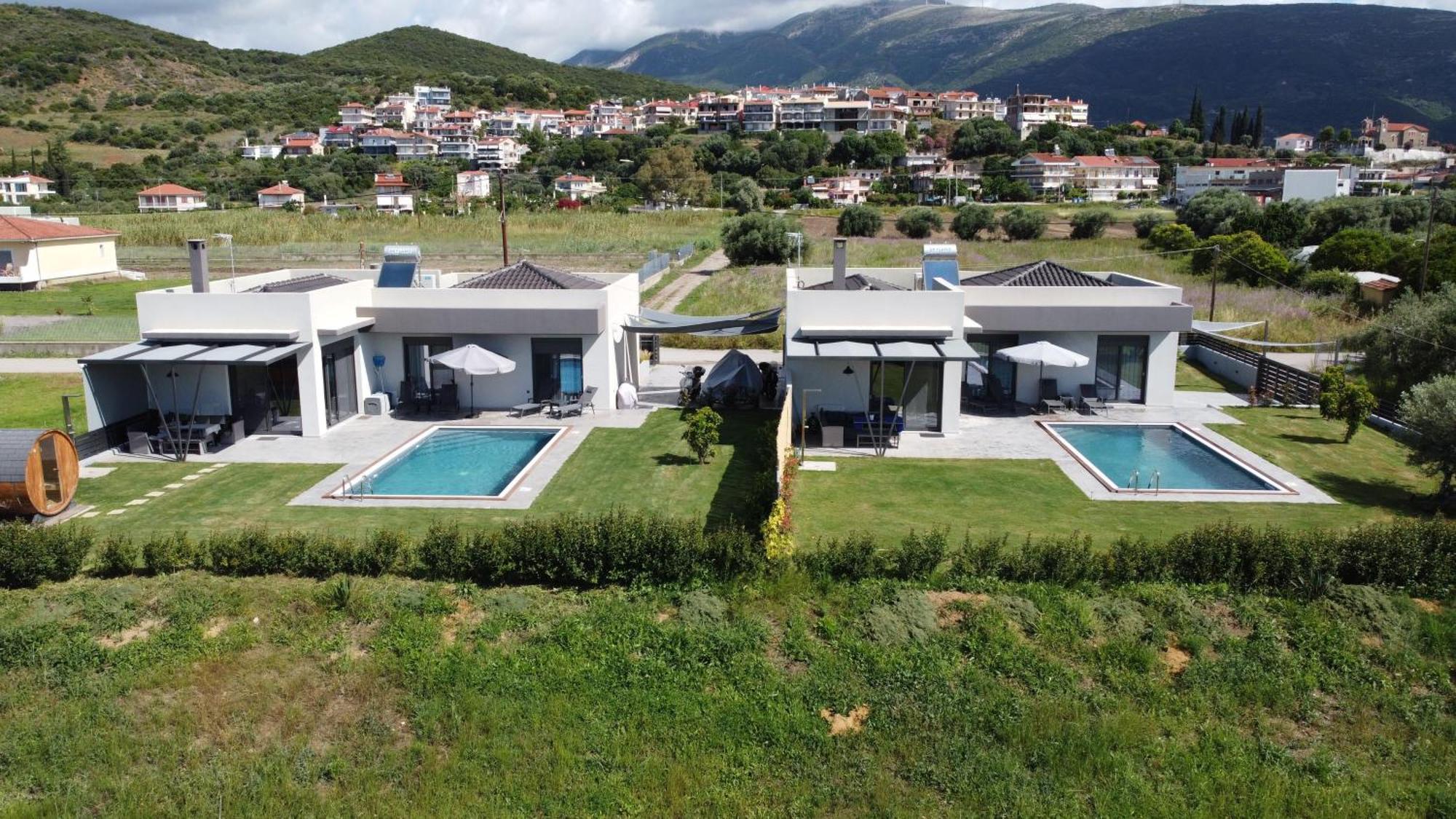 Nostos Luxury Villas With Private Pool In Nafpaktos Exterior foto